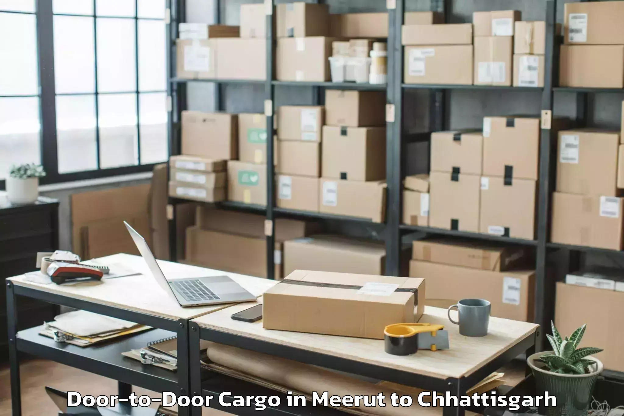 Affordable Meerut to Takhatpur Door To Door Cargo